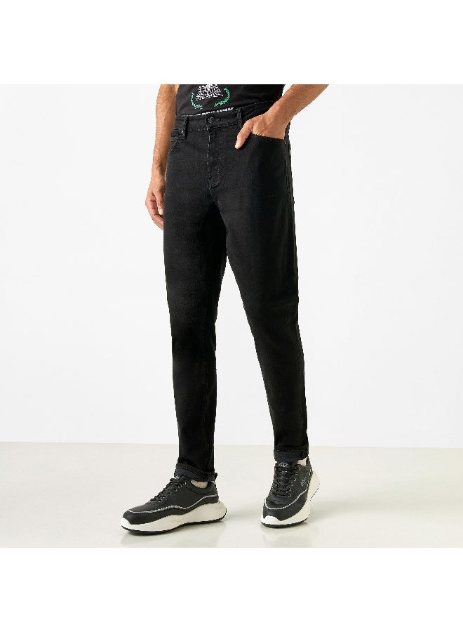 Lee Cooper Skinny Fit Mid-Rise Jeans with Pockets - Image 4