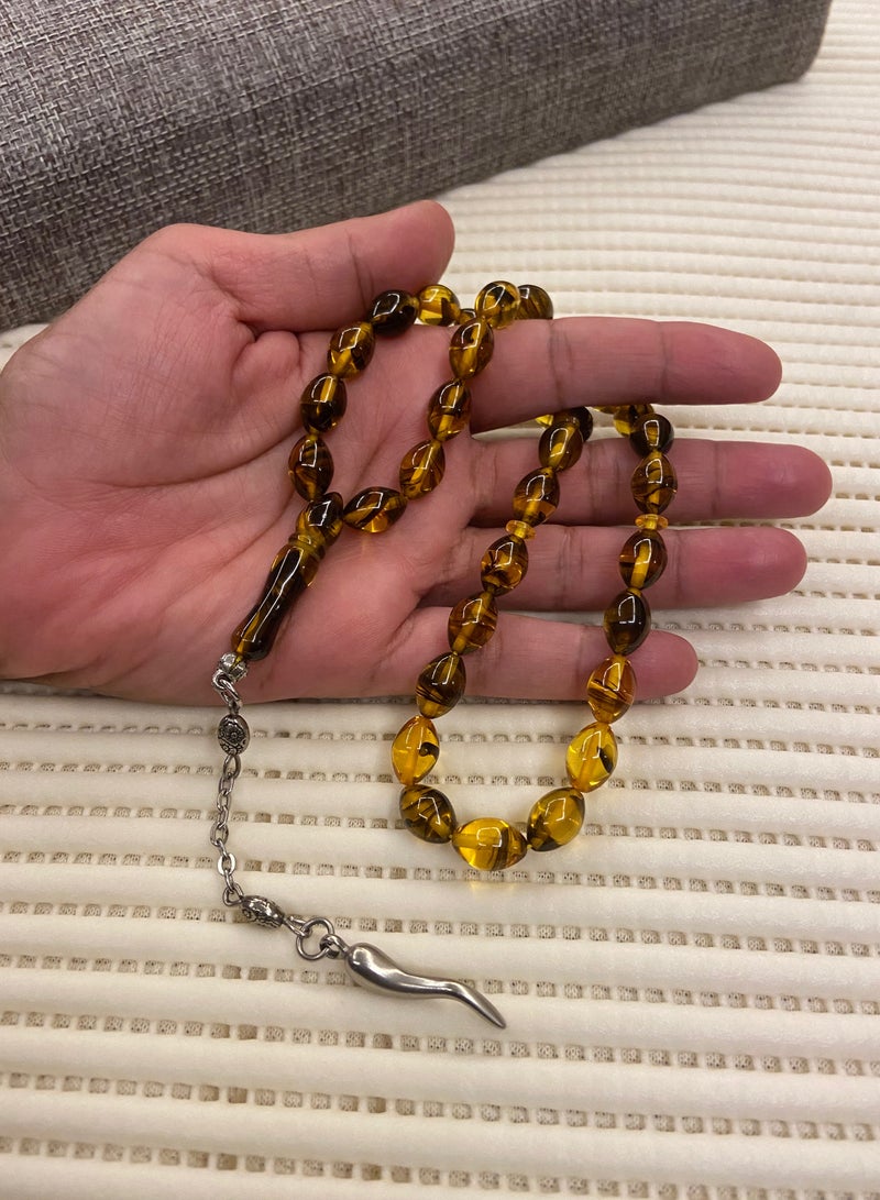 Faturan Prayer Beads For Men 33 Beads Size 8.8mm x 12.8mm - Image 1