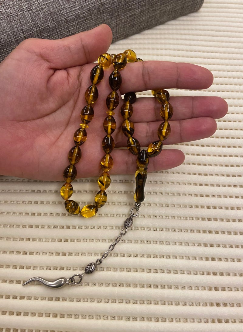Faturan Prayer Beads For Men 33 Beads Size 8.8mm x 12.8mm - Image 4