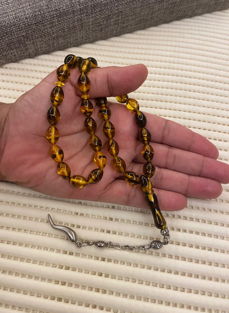 Faturan Prayer Beads For Men 33 Beads Size 8.8mm x 12.8mm - Image 3