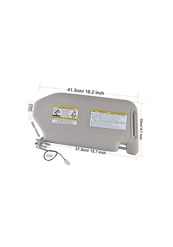 QASULER Left Driver Sun Visor with Light for Infiniti and Pathfinder - Image 2