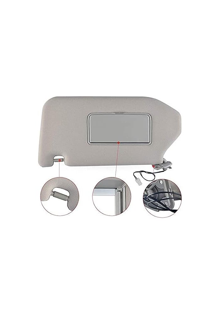 QASULER Left Driver Sun Visor with Light for Infiniti and Pathfinder - Image 4