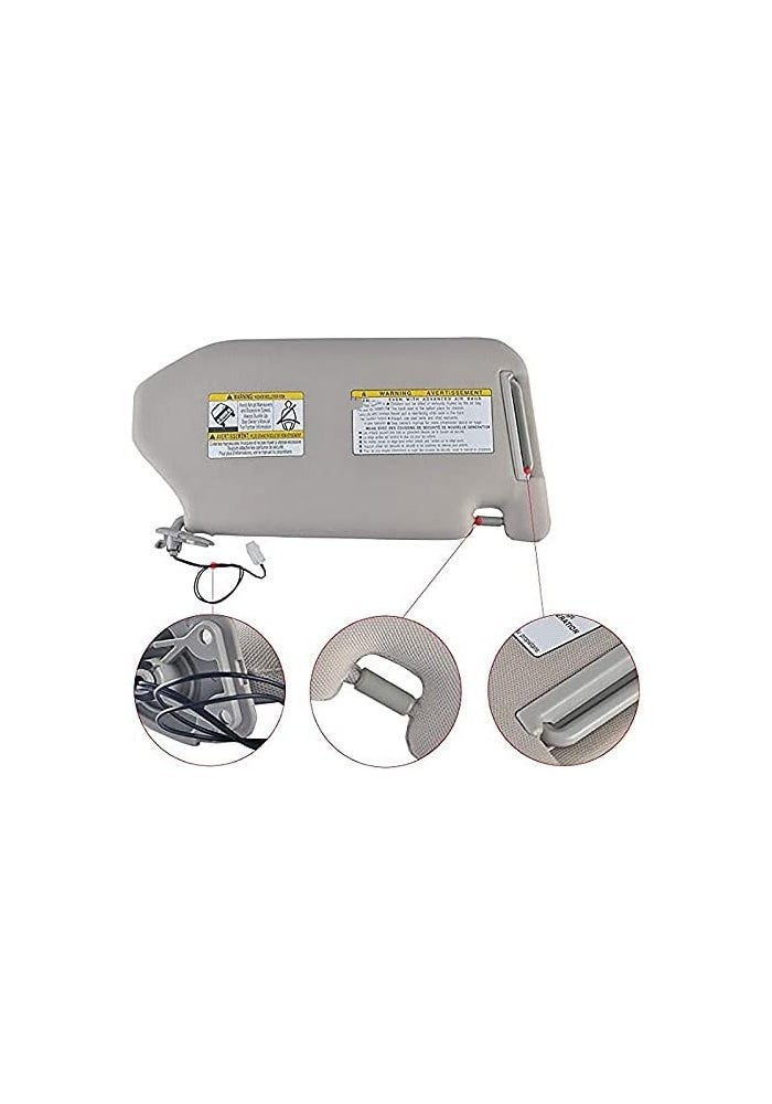 QASULER Left Driver Sun Visor with Light for Infiniti and Pathfinder - Image 5