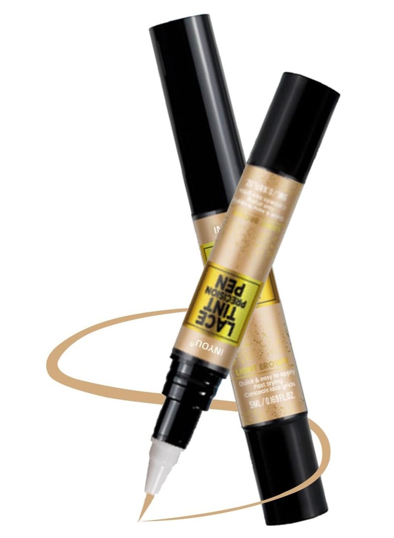 INYOU Lace Tint Precision Pen Wig Lace Tint with Brush Applicatior, Easy to use, Long Lasting Formula, Blends Natural, Seamless Finish Waterproof Effect - Image 1