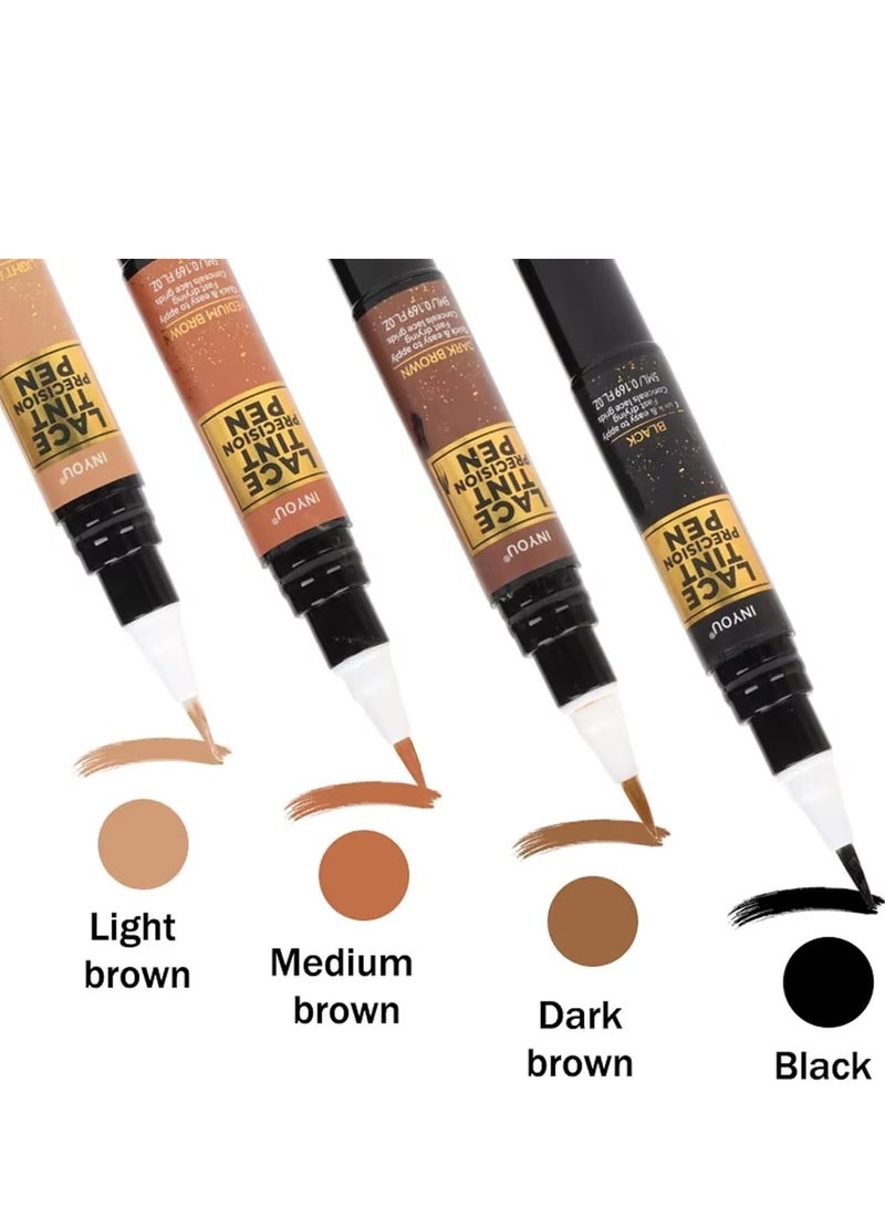 INYOU Lace Tint Precision Pen Wig Lace Tint with Brush Applicatior, Easy to use, Long Lasting Formula, Blends Natural, Seamless Finish Waterproof Effect - Image 3