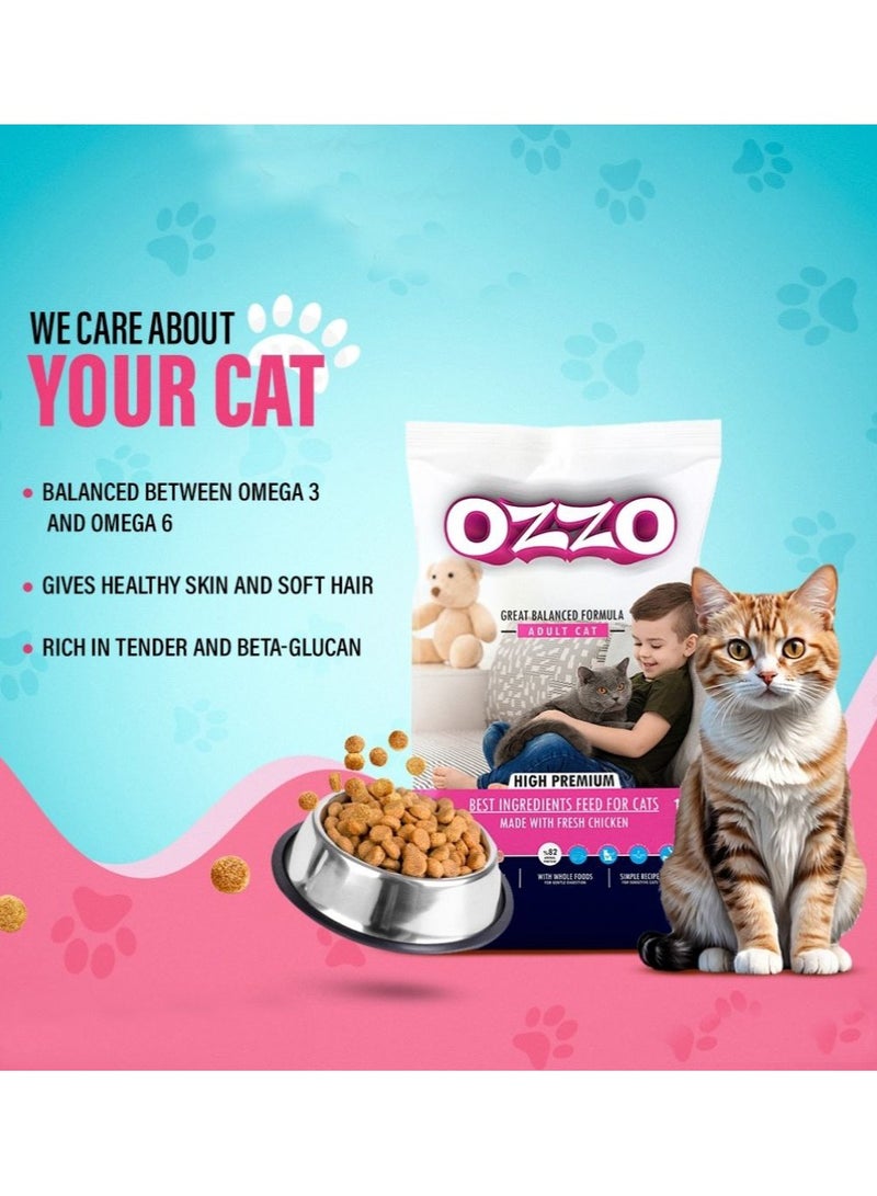 OZZO High Premium Adult Cat Dry Food – Fresh Chicken, Complete & Balanced Diet for Overall Health From Varmacy - Image 3