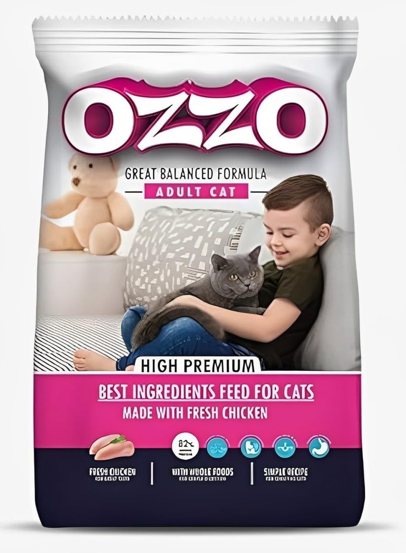 OZZO High Premium Adult Cat Dry Food – Fresh Chicken, Complete & Balanced Diet for Overall Health From Varmacy - Image 1