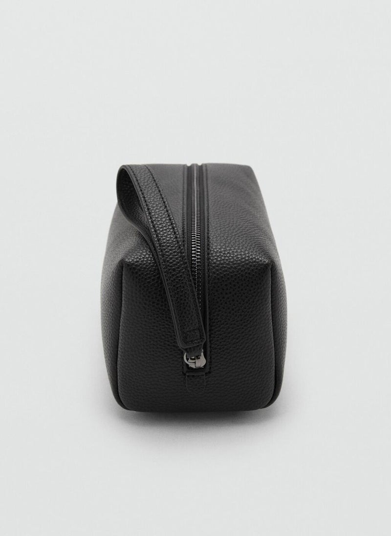 Mango Man Contrast-Strap Pebbled Cosmetic Bag  - Image 3