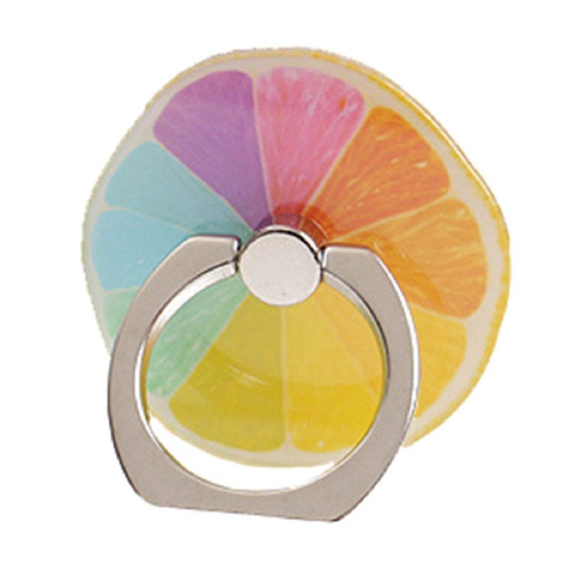 Cute Fruit Shape Phone Ring 360 Degree Rotating Ring Grip Anti Drop Finger Holder for iPhone iPad and All Mobile Phones (1 Piece, Colorful Lemon)