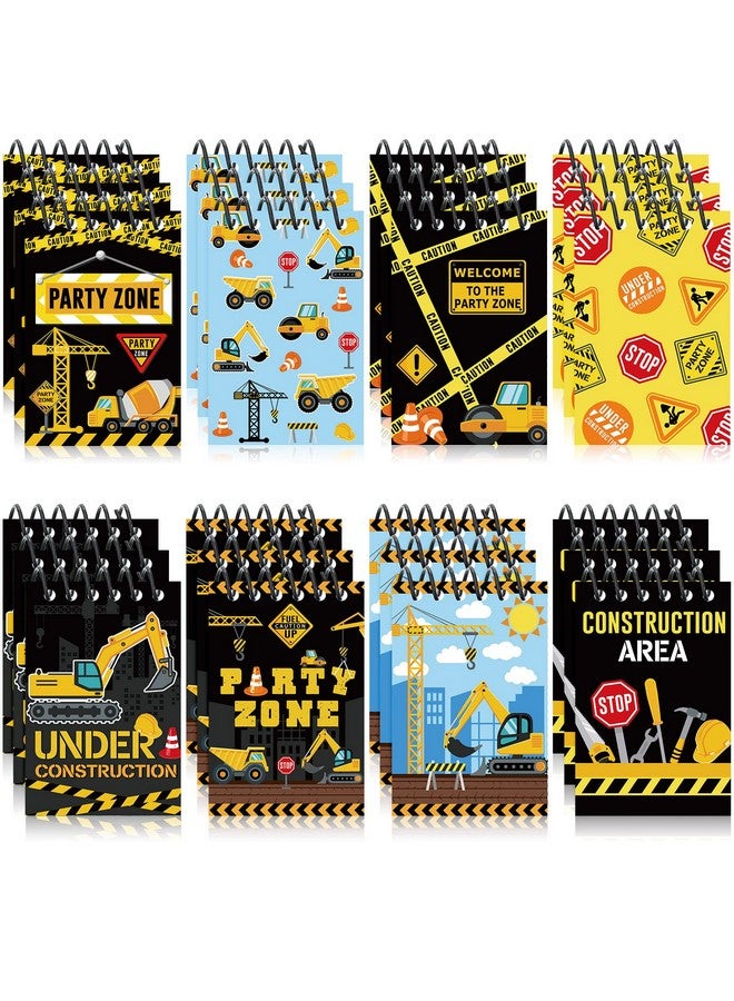 Containlol 24 Pieces Construction Party Favors Mini Construction Spiral Notebooks Truck Construction Birthday Party Supplies For Kids Classroom School - Image 1