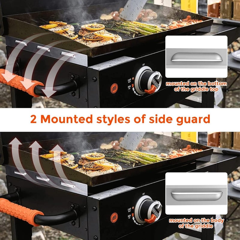 Utheer Wind Guards for Blackstone Griddle 17", Magnetic Stainless Steel Wind Screen for Blackstone 17 inch Griddle Grill Accessories, Fits Griddle with Hood and Side Shelf for Blackstone Accessories - Image 5