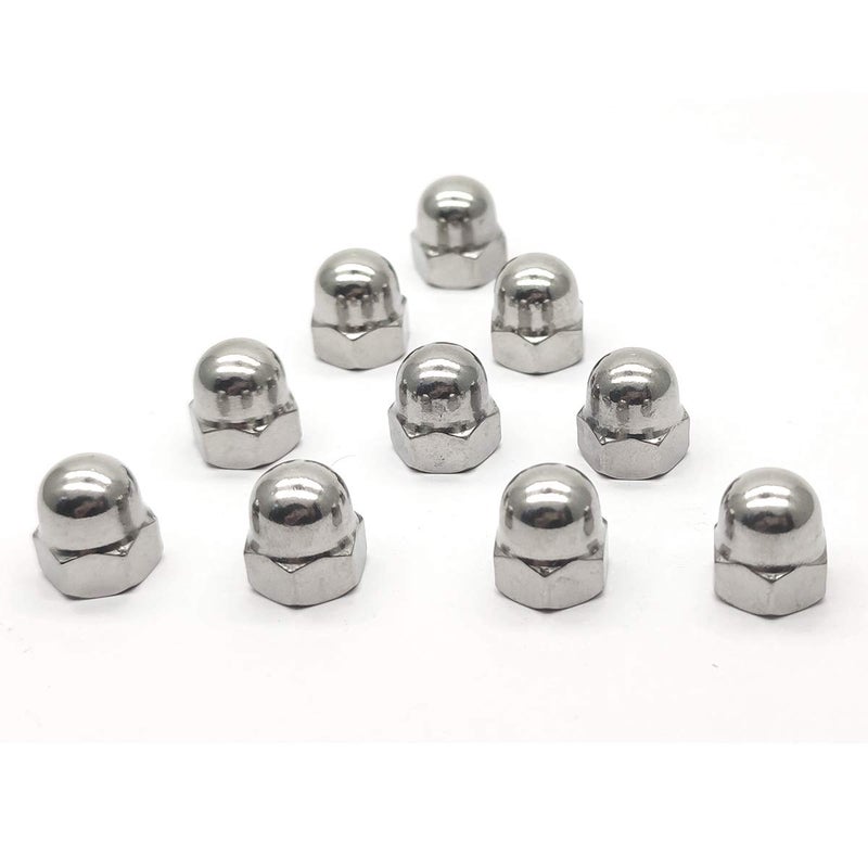 DGZ M8X1.0mm 304 Stainless Steel Fine Thread Hex Acorn Cap Nuts Decorative Nut Caps 10pcs - Image 2