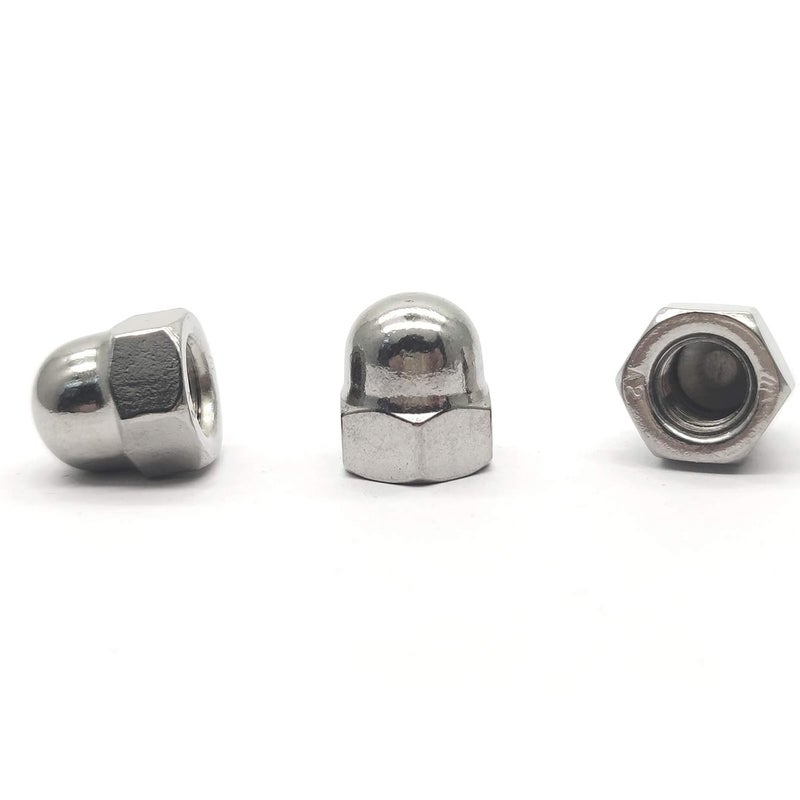 DGZ M8X1.0mm 304 Stainless Steel Fine Thread Hex Acorn Cap Nuts Decorative Nut Caps 10pcs - Image 1