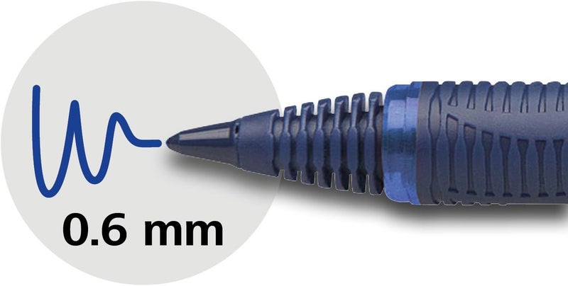 Schneider قلم شتايندر للأعمال بنظام رولر، رأس ناعم 0.6 مم، جسم أزرق، حبر أزرق، عبوة تحتوي على 1 قلم (78303) - Image 4