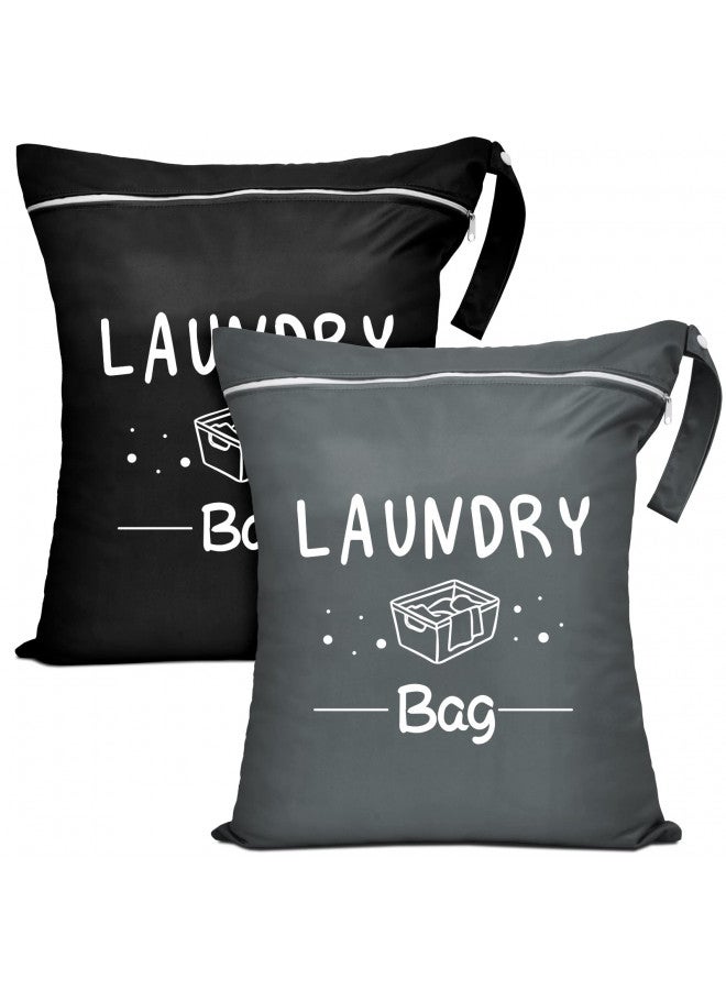Sylfairy 2 Pcs Large Travel Laundry Bag Waterproof Wet Dry Bag Washable Dirty Clothes Bag Bathing Suit Workout Bag for Gym Clothes Laundry Wet Clothes Swimming Yoga - Image 1