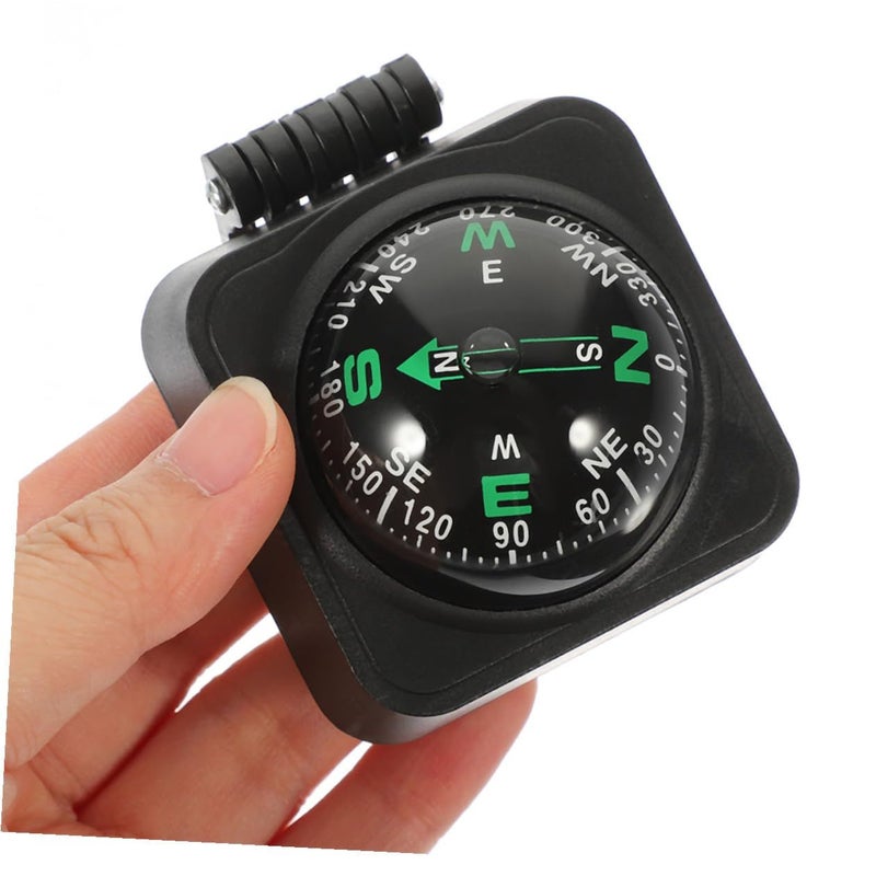 2 Pcs Adjustable Car Dashboard Compass Ball Vehicle Marine Interior Direction Indicator Black For Truck Boat Outdoor Use - Image 4