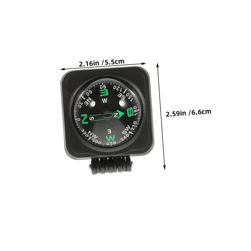 2 Pcs Adjustable Car Dashboard Compass Ball Vehicle Marine Interior Direction Indicator Black For Truck Boat Outdoor Use - Image 3