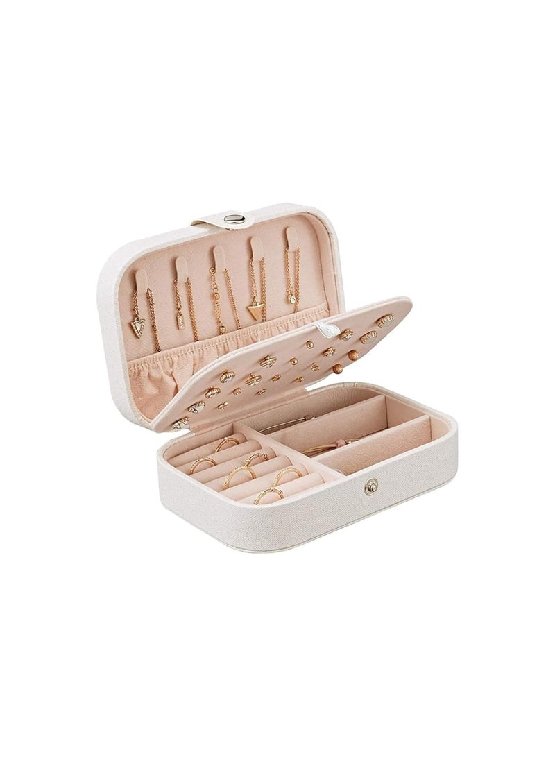 Mn Travel Accessories Jewelry Organizer Box White  - Image 1