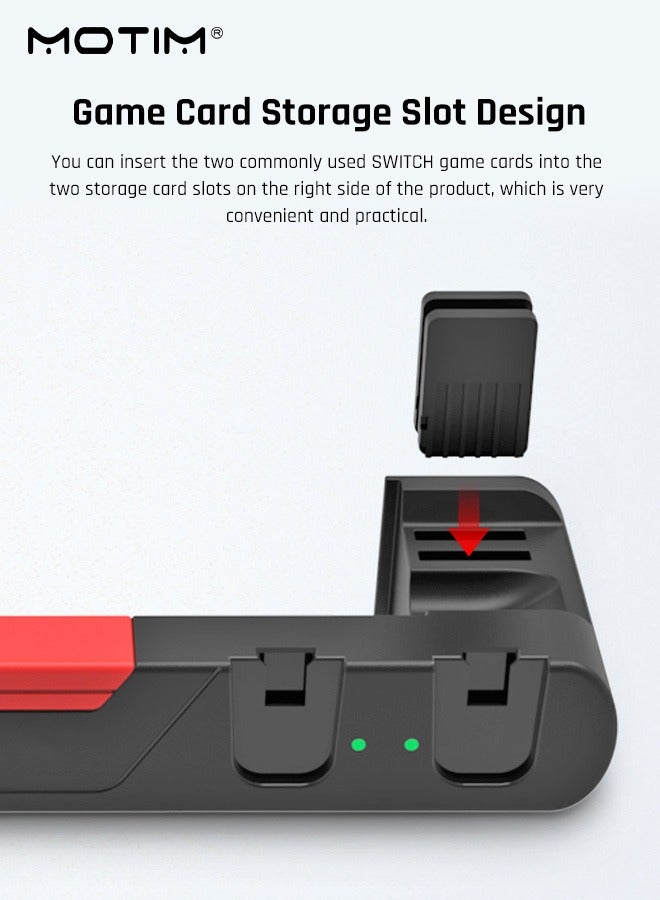 Motim Charging Dock Compatible with Nintendo Switch & Switch OLED Model Joy Con, Switch Dock Charger Station for Joy Con Charges up to 4pcs, Switch Storage and Organizer for Game Card - Image 4
