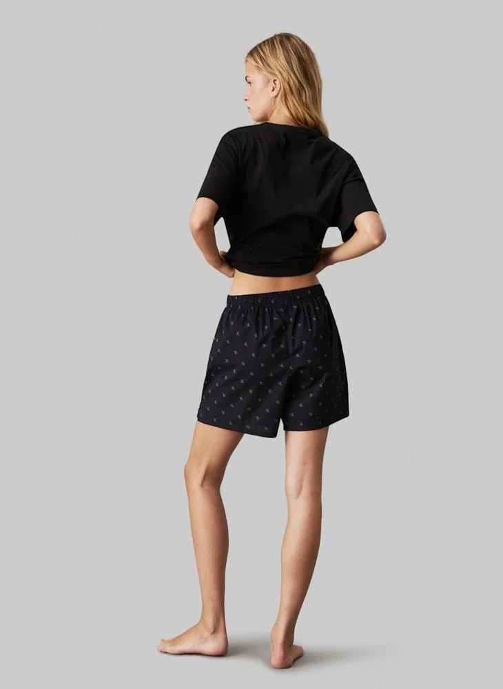 CALVIN KLEIN Crew Neck T-Shirt & Pyjama Shorts Set