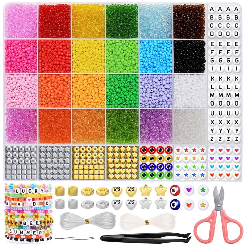 IOOLEEM 10000+pcs 3mm Glass Seed Beads Kit for Jewelry Making and Bracelets - Image 1
