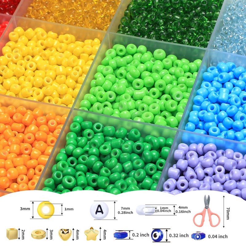 IOOLEEM 10000+pcs 3mm Glass Seed Beads Kit for Jewelry Making and Bracelets - Image 3