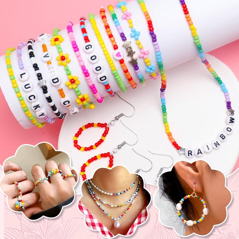 IOOLEEM 10000+pcs 3mm Glass Seed Beads Kit for Jewelry Making and Bracelets - Image 5