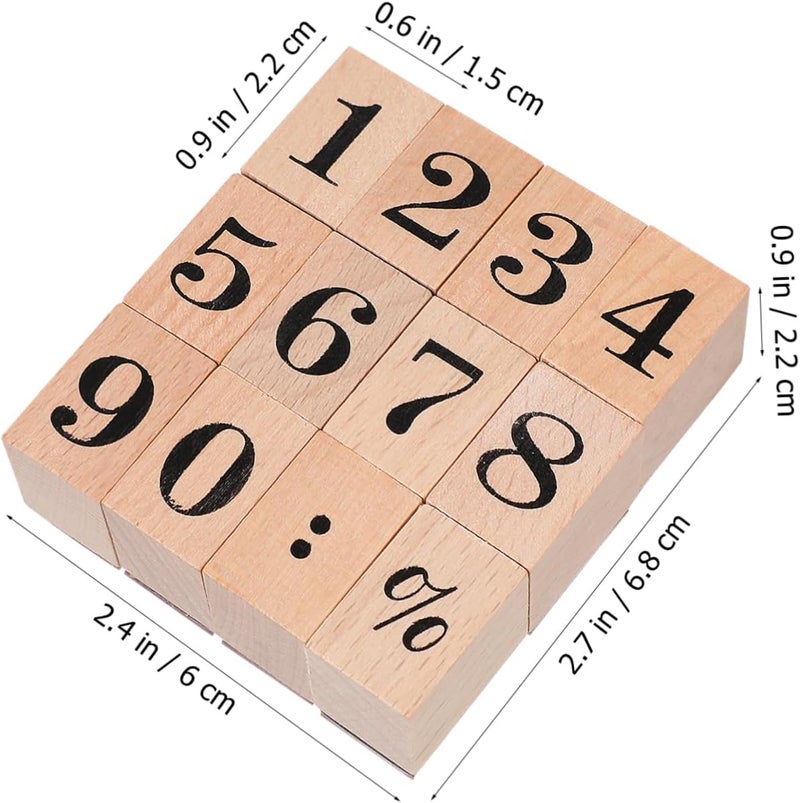 1set Wooden Rubber Stamps for Crafting Unique Pattern Stamp Scrapbooking Journaling and Note Decoration Natural Designs for Creative Projects - Image 2