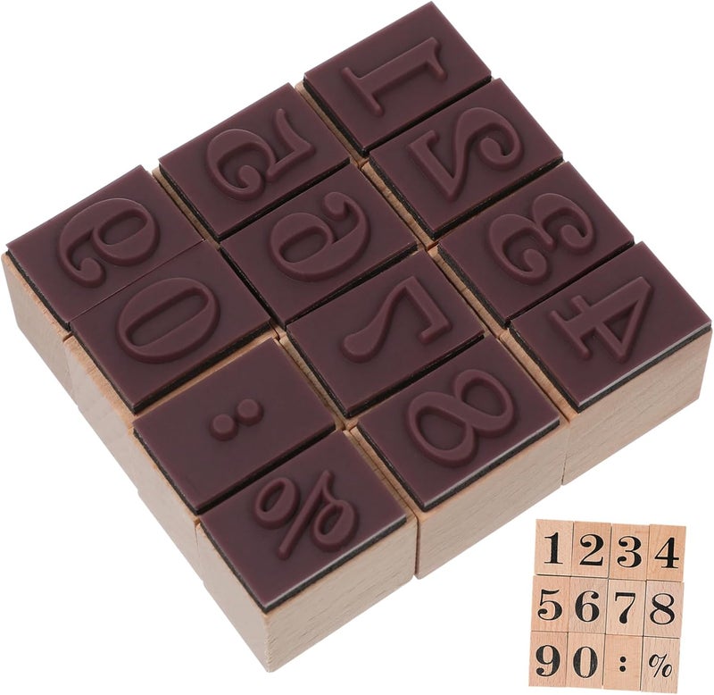 1set Wooden Rubber Stamps for Crafting Unique Pattern Stamp Scrapbooking Journaling and Note Decoration Natural Designs for Creative Projects - Image 1