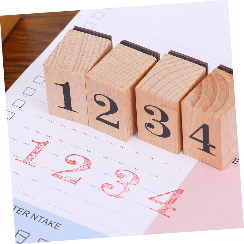 1set Wooden Rubber Stamps for Crafting Unique Pattern Stamp Scrapbooking Journaling and Note Decoration Natural Designs for Creative Projects - Image 5