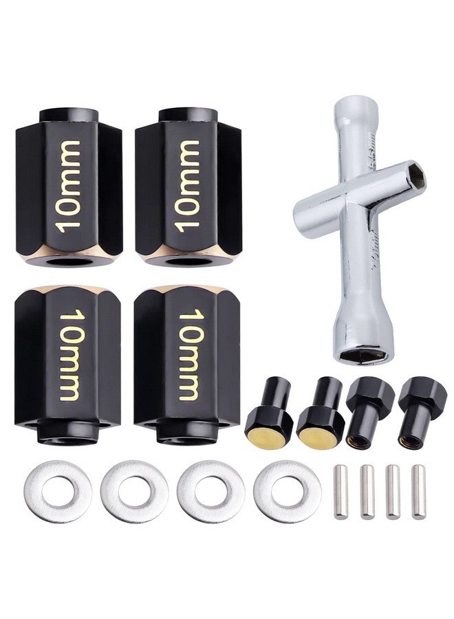 HobbyPark Brass Hex Extension for TRX4M Upgrades Parts Extended Wheel Hex Hubs Extenders Offset Spacers 1/18 RC Crawler Replacement (10mm) - Image 5