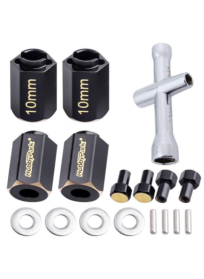 HobbyPark Brass Hex Extension for TRX4M Upgrades Parts Extended Wheel Hex Hubs Extenders Offset Spacers 1/18 RC Crawler Replacement (10mm) - Image 4