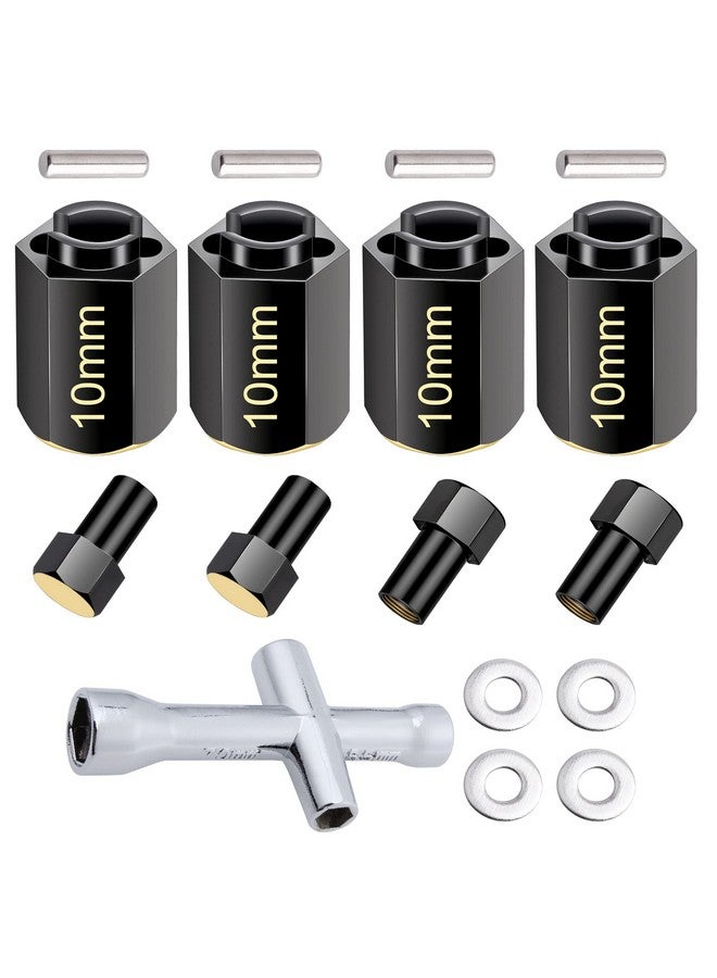 HobbyPark Brass Hex Extension for TRX4M Upgrades Parts Extended Wheel Hex Hubs Extenders Offset Spacers 1/18 RC Crawler Replacement (10mm) - Image 1