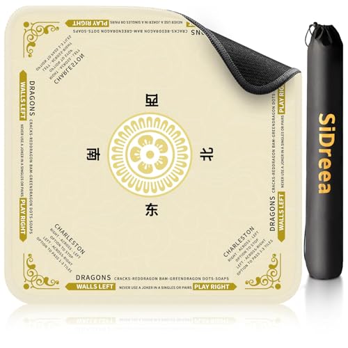 SiDreea Mahjong Mat 324324 Inch Noise Reduction AntiSlip Mahjong Mat for Table Mahjong Table Mat for Poker Card Board Games Table Mat Tile Games Dominoes - Image 1