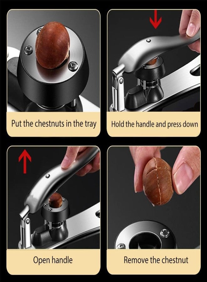 Yoidesu Stainless Steel Chestnut Cutter Tool, Protable Nutcracker with Embedded, Easy to Use, Compact and Portable for Cracking Open Chestnuts, Walnuts, Hazelnuts - Image 2