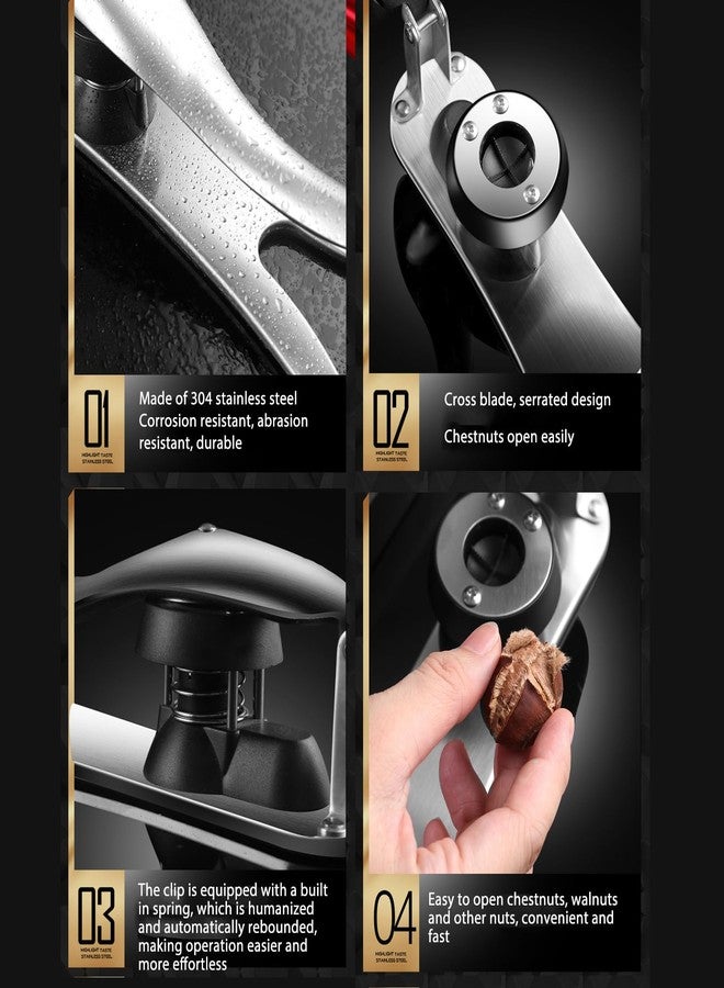 Yoidesu Stainless Steel Chestnut Cutter Tool, Protable Nutcracker with Embedded, Easy to Use, Compact and Portable for Cracking Open Chestnuts, Walnuts, Hazelnuts - Image 4