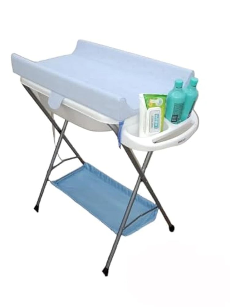 Multifunctional Baby Bathing Table and Diaper Changing Station - Blue