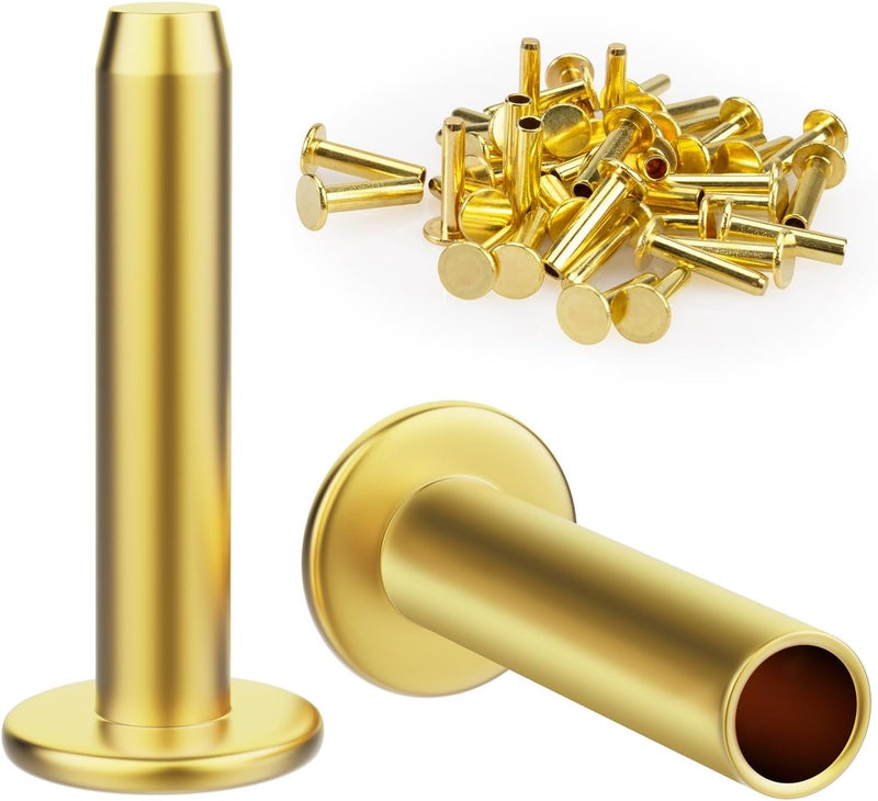 SuperDi Living house For Cutlery Rivets 5/16" x 5/8" Knife Making Handle Pins Brass 12 sets - Image 1