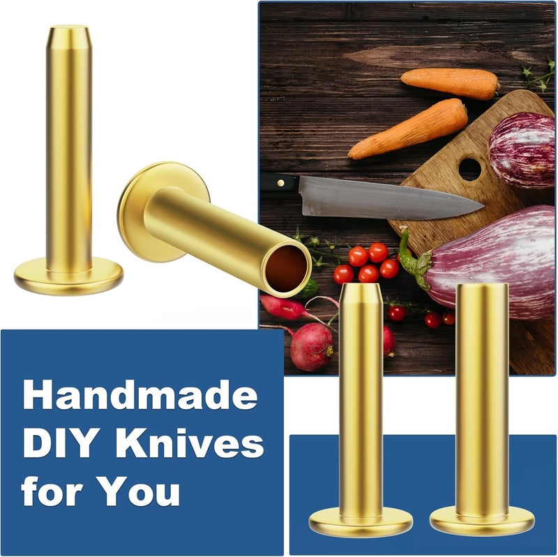 SuperDi Living house For Cutlery Rivets 5/16" x 5/8" Knife Making Handle Pins Brass 12 sets - Image 4
