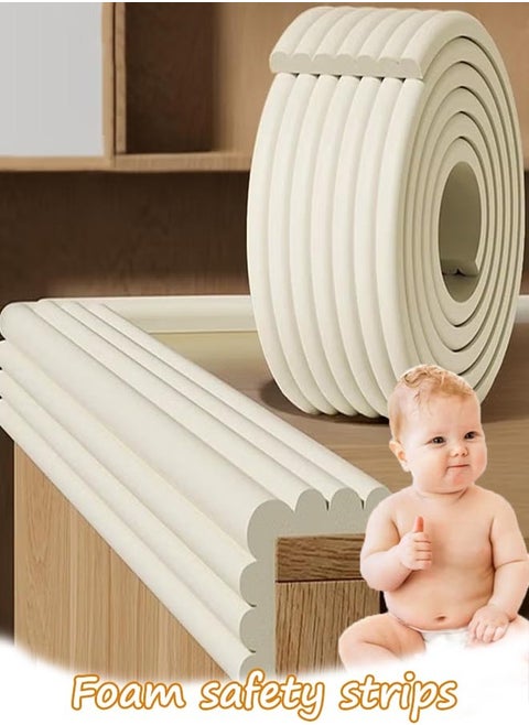 Foam Safety Strips for Baby Kid, Child Bumper Strips, Anti-Bump Protectors, Table Chair Wall Sharp Corner Protection, 2M Safety Edge Protection Strip, Wider, Thicker for Table, Furniture,Sharp Edge