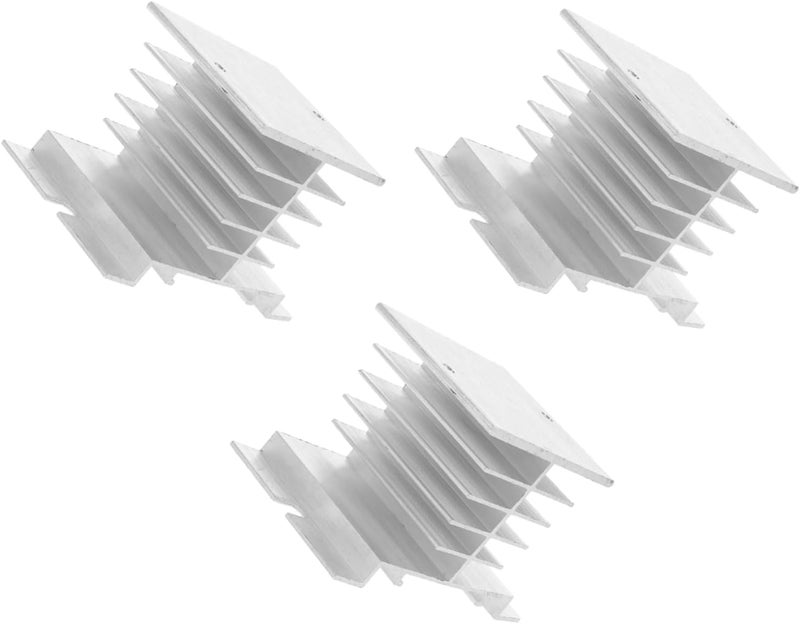 Silver Aluminum Heatsink Block For SSR Relay High Thermal Conductivity Industrial Automation - Image 1