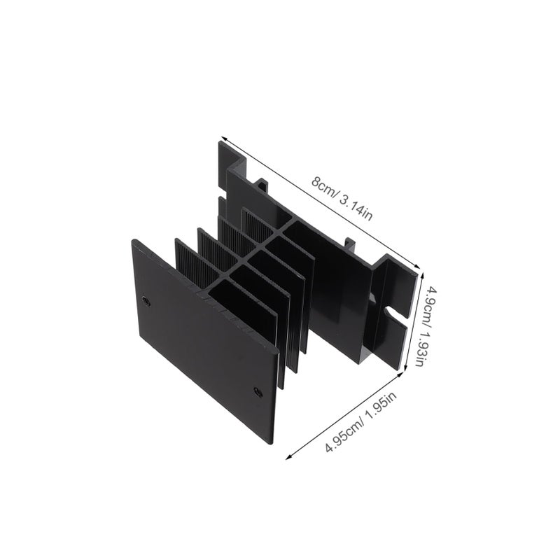 Silver Aluminum Heatsink Block For SSR Relay High Thermal Conductivity Industrial Automation - Image 3