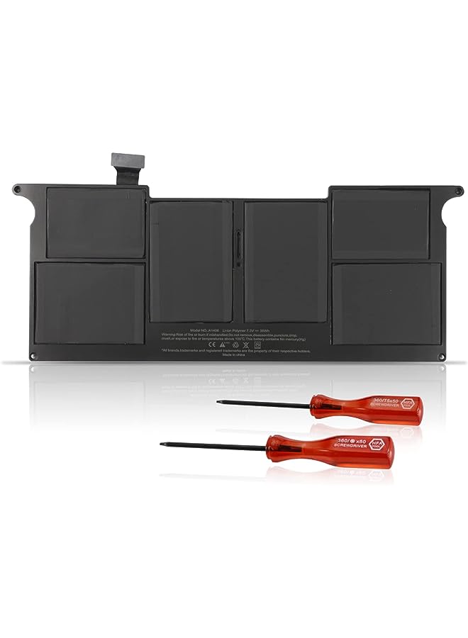 ZTHY 7.3V 35Wh Replacement A1406 A1495 A1375 Laptop Battery For Macbook Air 11" A1370 (Mid 2011) Mc968Ll/A A1465(Mid 2012 Mid 2013 Early 2014 Early 2015) Md711Ll/A Md712Ll/A 11.6" Md223Ll/A - Image 1