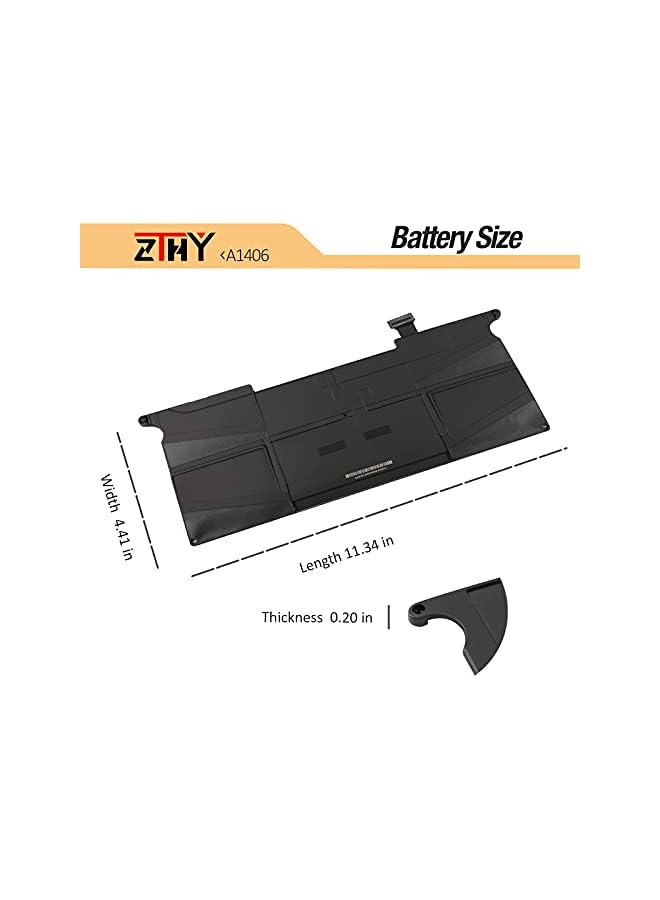 ZTHY 7.3V 35Wh Replacement A1406 A1495 A1375 Laptop Battery For Macbook Air 11" A1370 (Mid 2011) Mc968Ll/A A1465(Mid 2012 Mid 2013 Early 2014 Early 2015) Md711Ll/A Md712Ll/A 11.6" Md223Ll/A - Image 5