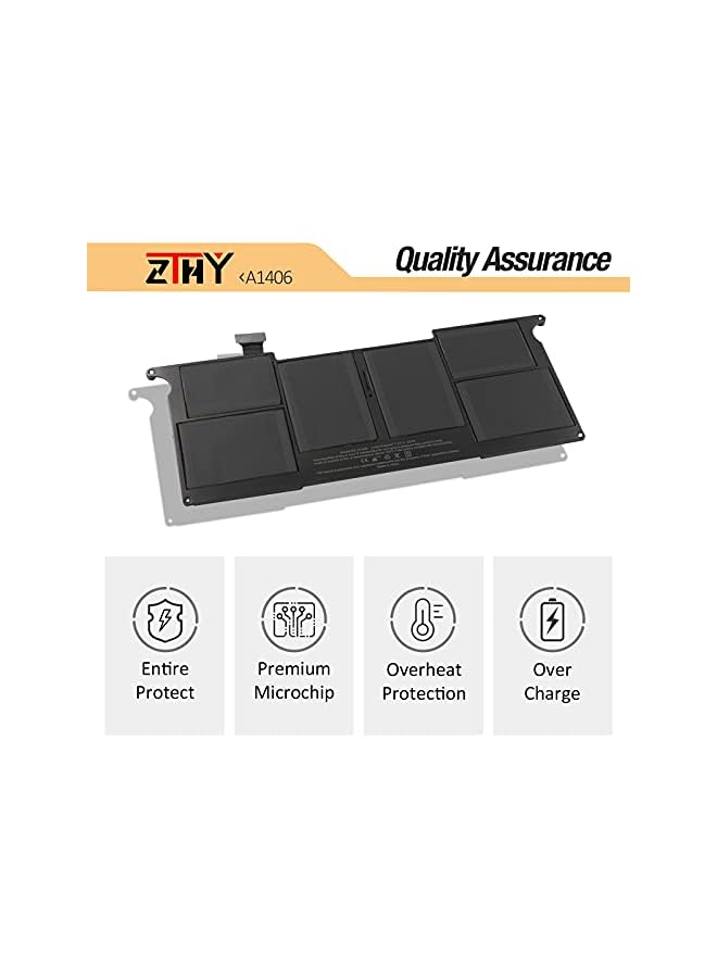 ZTHY 7.3V 35Wh Replacement A1406 A1495 A1375 Laptop Battery For Macbook Air 11" A1370 (Mid 2011) Mc968Ll/A A1465(Mid 2012 Mid 2013 Early 2014 Early 2015) Md711Ll/A Md712Ll/A 11.6" Md223Ll/A - Image 3