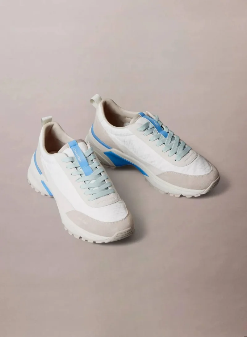 Calvin Klein Jeans Suede And Emblem Logo Nylon Trainers