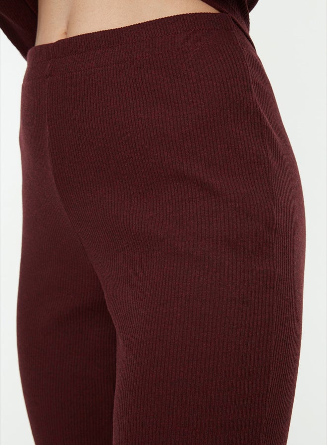 trendyol Burgundy Corduroy Knitted Pajamas Set  - Image 4