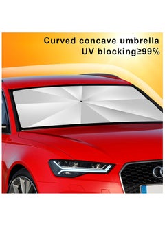 HERIOS Foldable Windshield Sun Shade Umbrella for Car, UV Rays Heat Sun Visor, Interior Protection  - Image 3