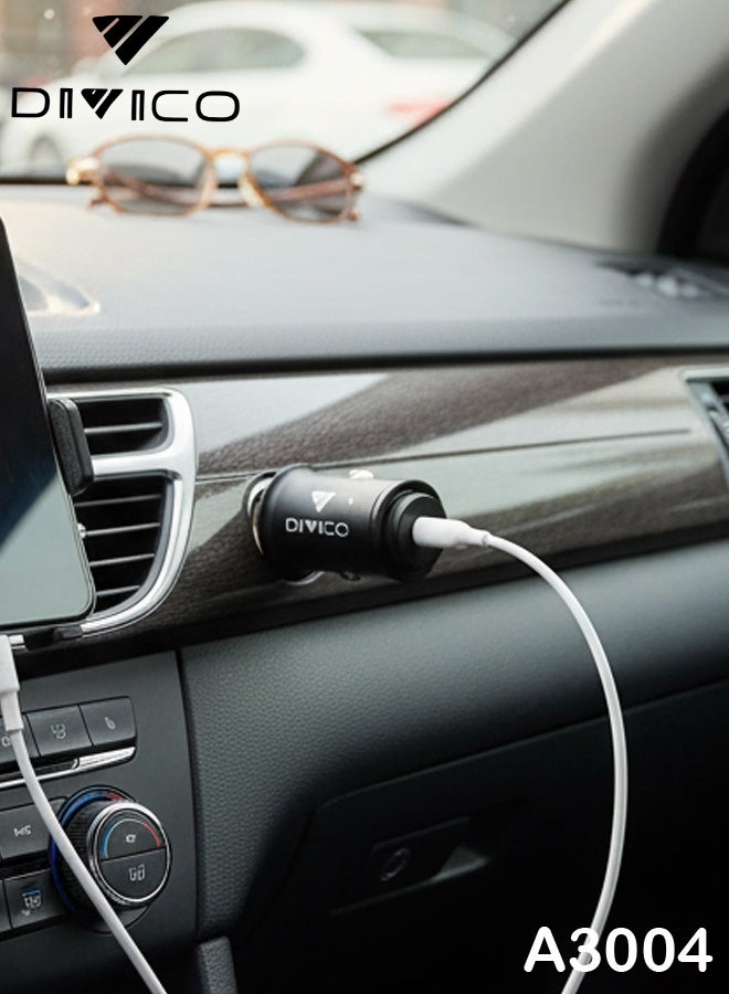 DIVICO 2.4A Dual USB Car Charger, Fast Charging Metal Mini Adapter for Phones, Tablets, Earbuds, GPS, Universal 12V–24V Vehicle Charger with Overheat & Overcharge Protection - A3004 - Image 5