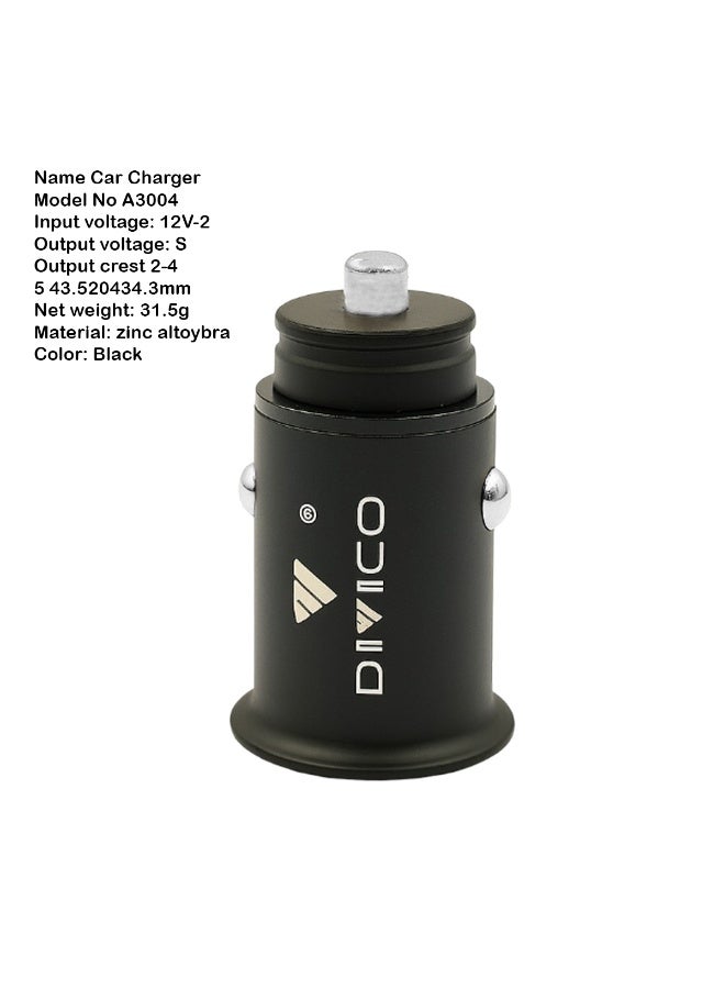 DIVICO 2.4A Dual USB Car Charger, Fast Charging Metal Mini Adapter for Phones, Tablets, Earbuds, GPS, Universal 12V–24V Vehicle Charger with Overheat & Overcharge Protection - A3004 - Image 4